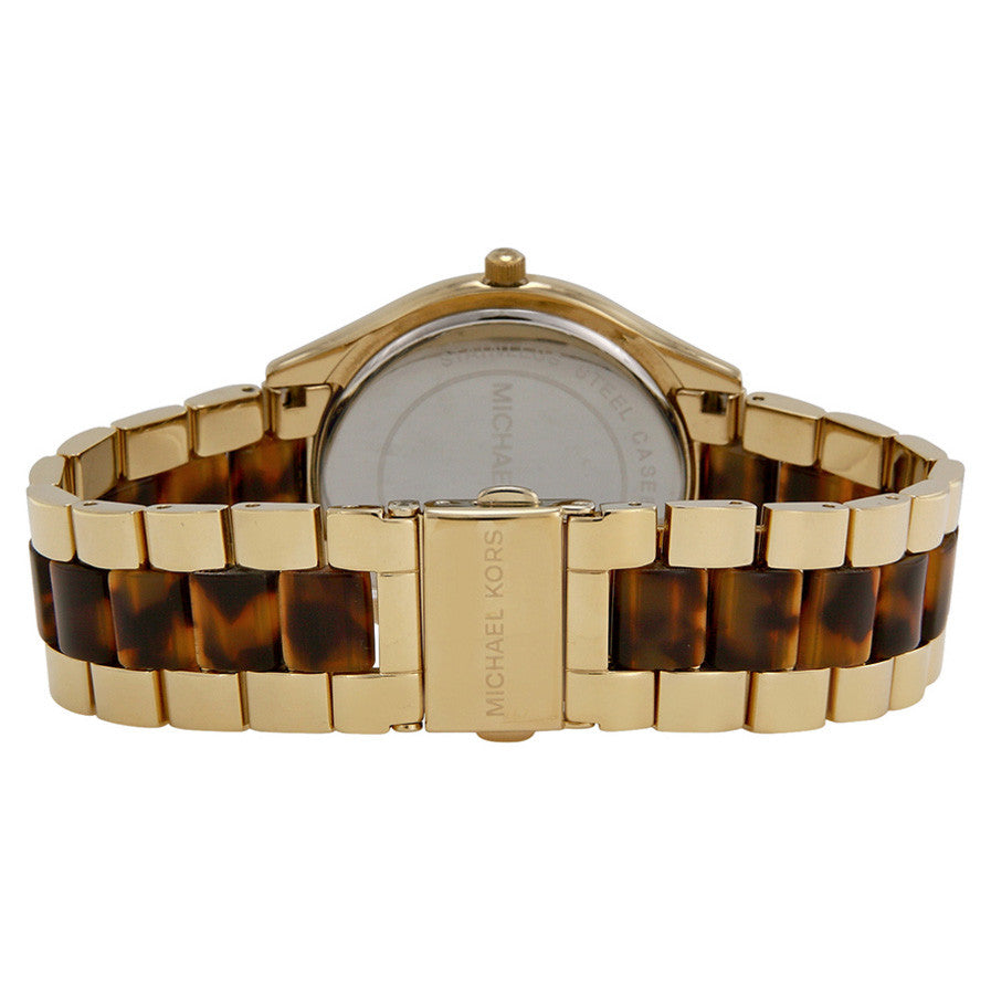  Shop Authentic Michael Kors Slim Runway Tortoise Shell Dial Two Tone Steel Strap Watch for Women - MK4284 - Luxxuri