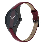  Shop Authentic Calvin Klein Rebel Red Black Dial Red Leather Strap Watch for Women - K8P237U1 - Luxxuri