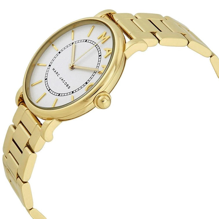 Shop Authentic Marc Jacobs Roxy White Dial Gold Steel Strap Watch for Women - MJ3522 - Luxxuri