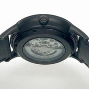  Shop Authentic Emporio Armani Meccanico Automatic Black Dial Black Leather Strap Watch For Men - AR60042 - Luxxuri