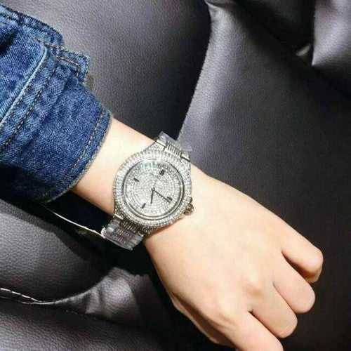  Shop Authentic Michael Kors Camille Crystal Pave Dial Silver Steel Strap Watch for Women - MK5869 - Luxxuri
