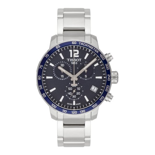  Shop Authentic Tissot Quickster Chronograph Blue Dial Watch For Men - T095.417.11.047.00 - Luxxuri