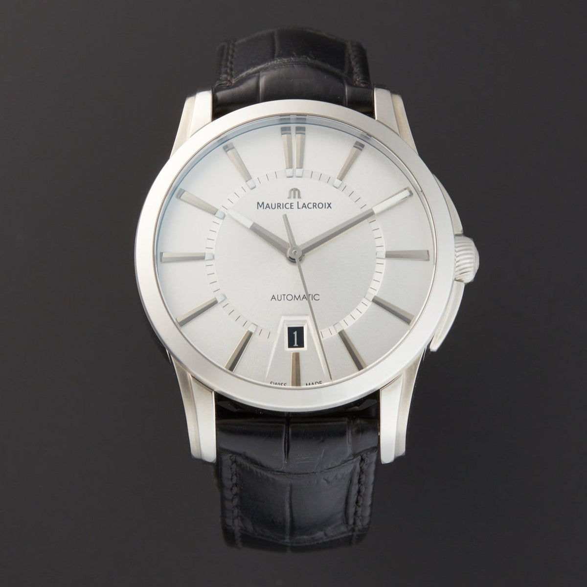  Shop Authentic Maurice Lacroix Pontos Silver Dial Black Leather Strap Watch For Men - PT6148-SS001-131 - Luxxuri