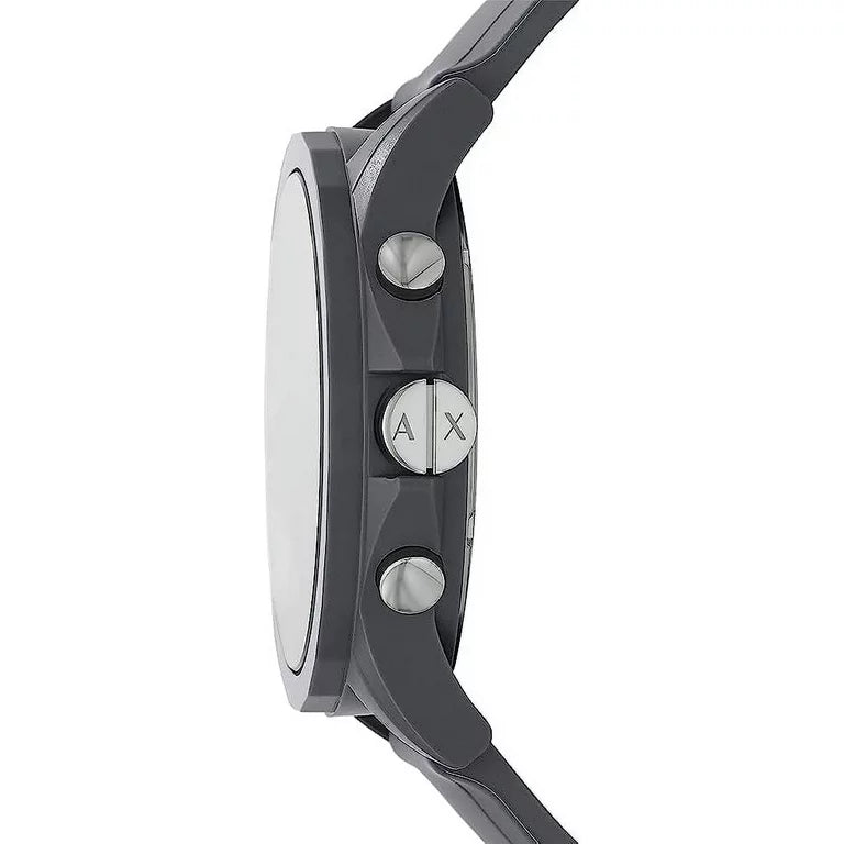  Shop Authentic Armani Exchange Outerbanks Chronograph Grey Dial Grey Silicone Strap Watch For Men - AX7123 - Luxxuri