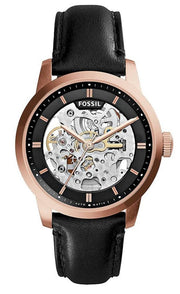  Shop Authentic Fossil Townsman Automatic Skeleton Black Dial Black Leather Strap Watch for Men - ME3084 - Luxxuri