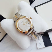  Shop Authentic Gucci G Timeless Silver Dial Two Tone Steel Strap Watch For Men - YA126409 - Luxxuri