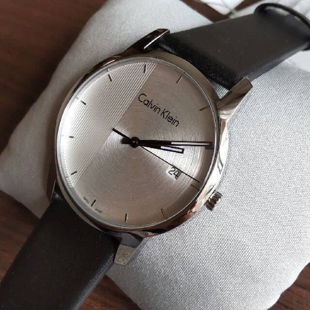  Shop Authentic Calvin Klein City Silver Dial Black Steel Strap Watch for Men - K2G2G1CX - Luxxuri