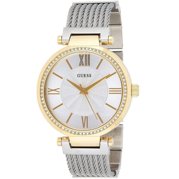  Shop Authentic Guess Soho Diamonds Silver Dial Silver Mesh Bracelet Watch for Women - W0638L7 - Luxxuri