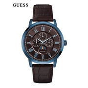  Shop Authentic Guess Delancy Analog Brown Dial Brown Leather Strap Watch For Men - W0870G3 - Luxxuri