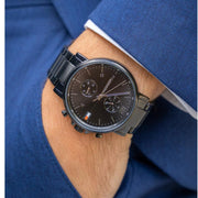  Shop Authentic Tommy Hilfiger Daniel Black Dial Black Steel Strap Watch for Men - 1710414 - Luxxuri