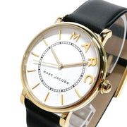  Shop Authentic Marc Jacobs Roxy White Dial Black Leather Strap Watch for Women - MJ1532 - Luxxuri