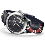  Shop Authentic Gucci Le Marche Des Merveilles Black Dial Black Leather Strap Unisex Watch - YA1264007 - Luxxuri