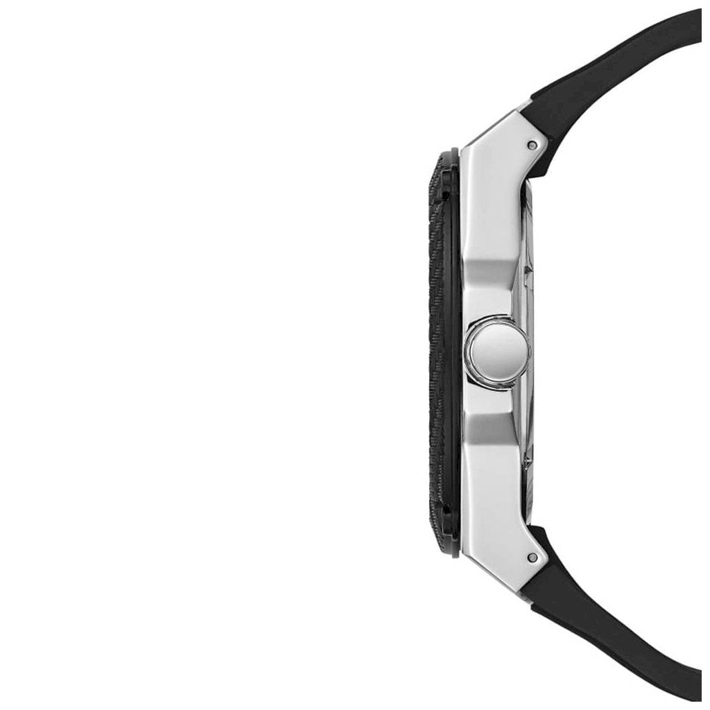  Shop Authentic Guess Legacy White Dial Black Rubber Strap Watch For Men - W1049G3 - Luxxuri