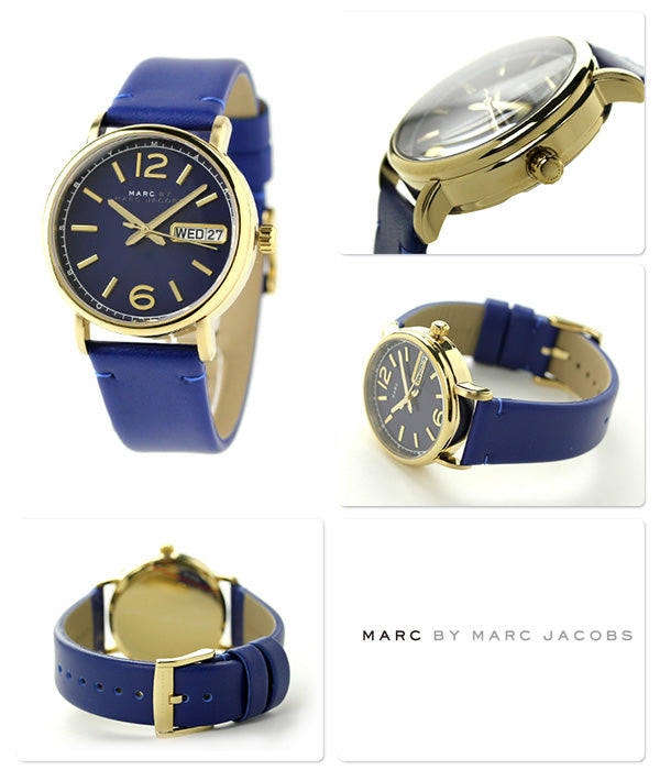  Shop Authentic Marc Jacobs Fergus Blue Dial Blue Leather Strap Watch for Women - MBM8650 - Luxxuri