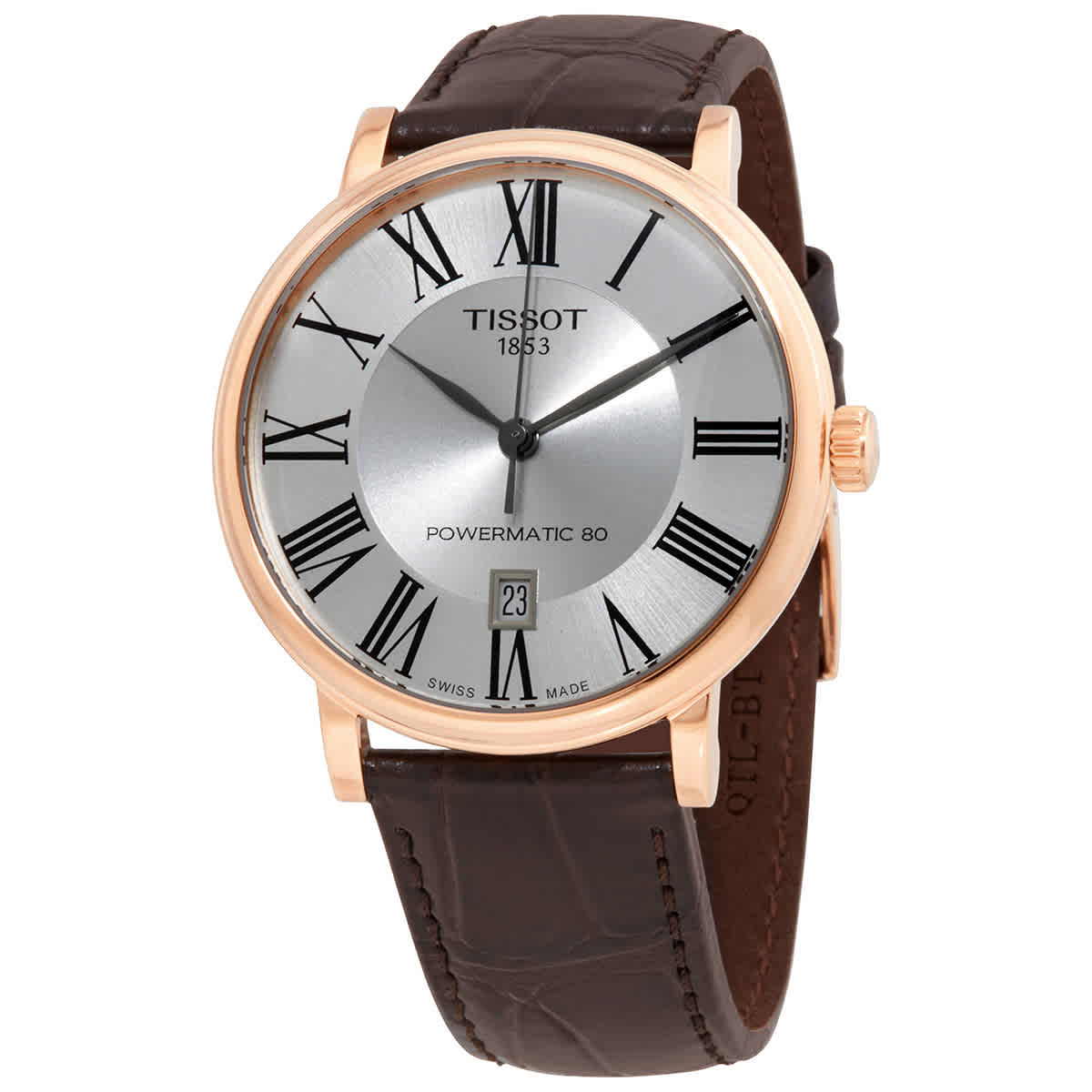  Shop Authentic Tissot Carson Premium Powermatic 80 Silver Dial Brown Leather Strap Watch For Men - T122.407.36.033.00 - Luxxuri