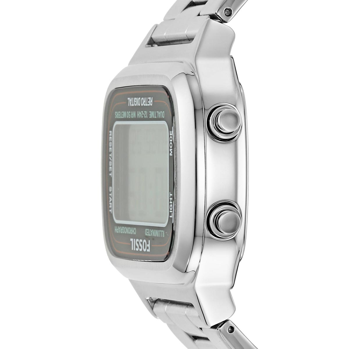  Shop Authentic Fossil Retro Digital Silver Dial Silver Steel Strap Watch for Men - FS5844 - Luxxuri