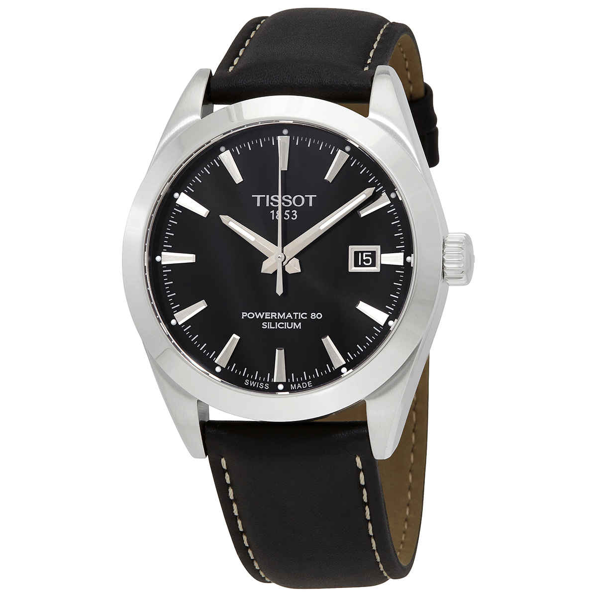 Shop Authentic Tissot Gentleman Powermatic 80 Silicium Black Dial Black Leather Strap Watch For Men - T127.407.16.051.00 - Luxxuri