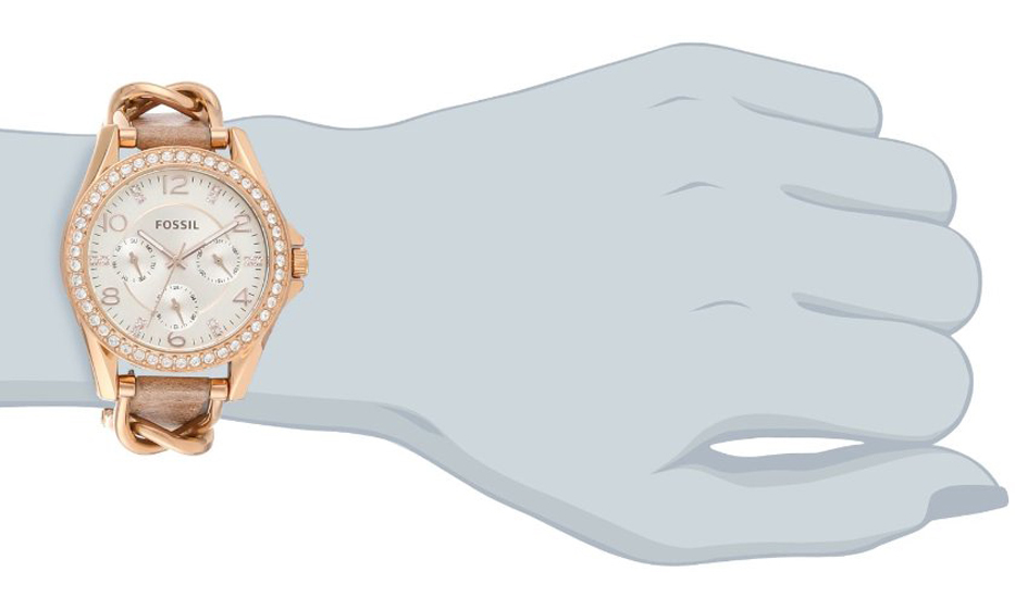  Shop Authentic Fossil Riley White Dial Beige Leather Strap Watch for Women - ES3465 - Luxxuri