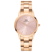  Shop Authentic Daniel Wellington Iconic Link Unitone Rose Gold Dial Rose Gold Steel Strap Watch For Women - DW00100401 - Luxxuri