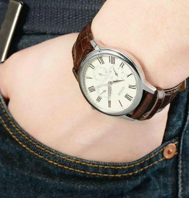  Shop Authentic Guess Wafer Quartz White Dial Brown Leather Strap Watch For Men - W70016G2 - Luxxuri