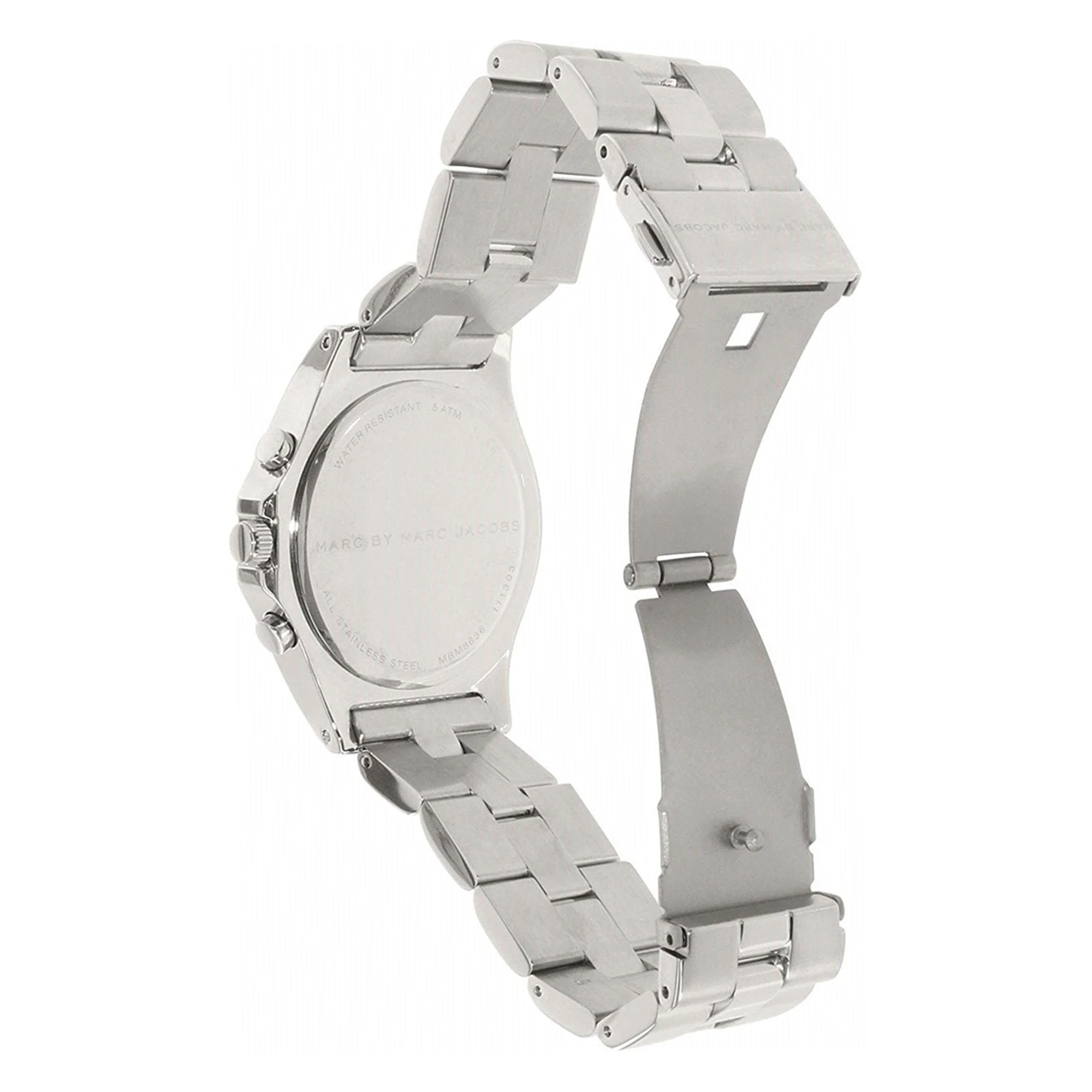  Shop Authentic Marc Jacobs Blade Chronograph Brown Dial Silver Steel Strap Watch for Women - MBM8636 - Luxxuri