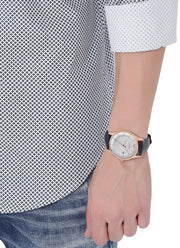  Shop Authentic Emporio Armani Classic Silver Dial Blue Leather Strap Watch For Men - AR11131 - Luxxuri