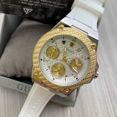  Shop Authentic Guess Zena Analog White Dial White Rubber Strap Watch For Women - W1094L1 - Luxxuri