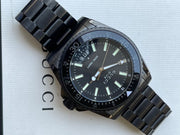  Shop Authentic Gucci Dive Quartz Black Dial Black Steel Strap Watch For Men - YA136205 - Luxxuri