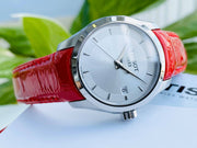  Shop Authentic Tissot Couturier Lady Silver Dial Red Leather Strap Watch for Women - T035.210.16.031.01 - Luxxuri