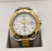  Shop Authentic Tag Heuer Aquaracer Caliber 16 Automatic White Dial Two Tone Steel Strap Watch for Men - CAY2121.BB0923 - Luxxuri