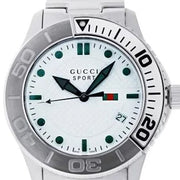  Shop Authentic Gucci G Timeless Silver Dial Silver Steel Strap Watch For Men - YA126232 - Luxxuri