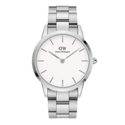  Shop Authentic Daniel Wellington Iconic Link White Dial Silver Steel Strap Watch For Women - DW00100205 - Luxxuri