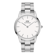  Shop Authentic Daniel Wellington Iconic Link White Dial Silver Steel Strap Watch for Women - DW00100203 - Luxxuri