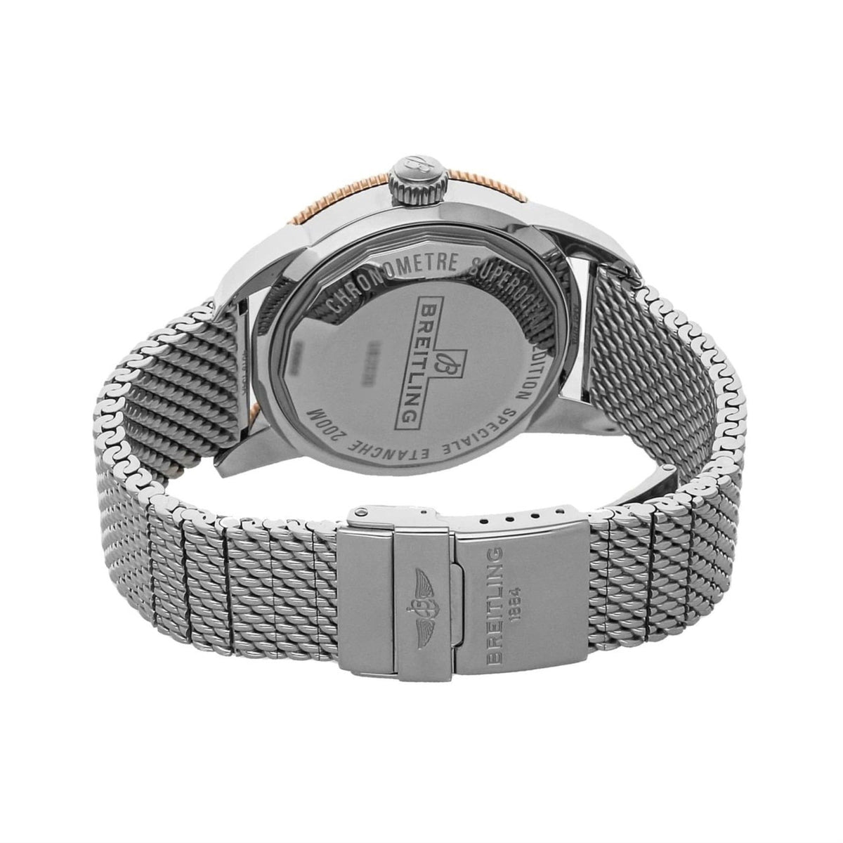  Shop Authentic Breitling Superocean Heritage B20 Automatic 44 Black Dial Silver Mesh Bracelet Watch for Men - UB2030121B1A1 - Luxxuri