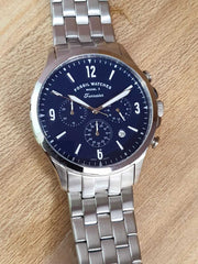  Shop Authentic Fossil Forrester Chronograph Blue Dial Silver Steel Strap Watch for Men - FS5605 - Luxxuri