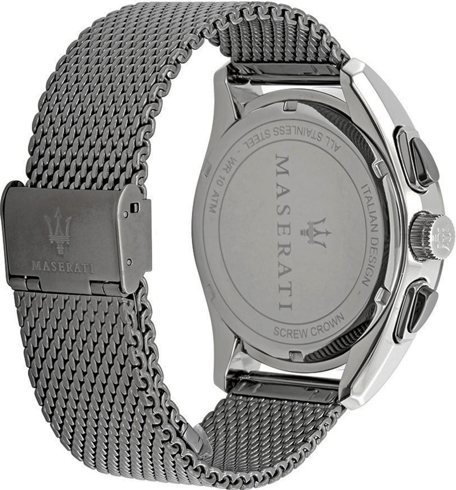  Shop Authentic Maserati Traguardo Chronograph Black Dial Mesh Bracelet Watch For Men - R8873612006 - Luxxuri
