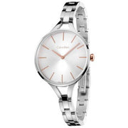  Shop Authentic Calvin Klein Graphic Silver Dial Silver Steel Strap Watch for Women - K7E23B46 - Luxxuri