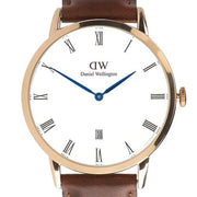  Shop Authentic Daniel Wellington Dapper St Mawes White Dial Brown Leather Strap Watch For Men - DW00100083 - Luxxuri