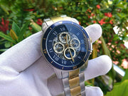  Shop Authentic Fossil Grant Sport Automatic Skeleton Blue Dial Two Tone Steel Strap Watch for Men - ME3141 - Luxxuri