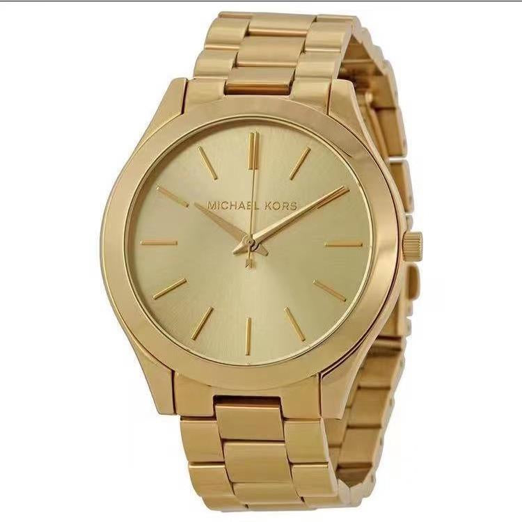  Shop Authentic Michael Kors Slim Runway Gold Dial Gold Stainless Steel Strap Watch for Women - MK3179 - Luxxuri