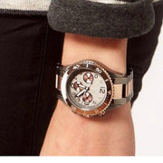  Shop Authentic Marc Jacobs Marc Chronograph Grey Dial Two Tone Steel Strap Watch for Men - MBM3157 - Luxxuri