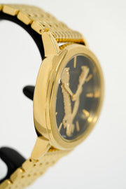  Shop Authentic Versace Virtus Quartz Black Dial Gold Steel Strap Watch for Women - VEHC00619 - Luxxuri