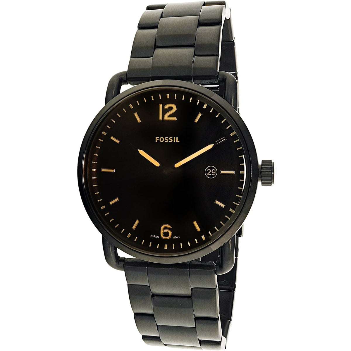  Shop Authentic Fossil The Commuter Brown Dial Black Steel Strap Watch for Men - FS5277 - Luxxuri
