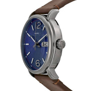  Shop Authentic Marc Jacobs Fergus Blue Dial Brown Leather Strap Watch for Men - MBM5078 - Luxxuri