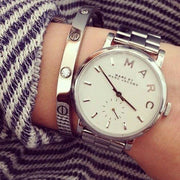  Shop Authentic Marc Jacobs Baker White Dial Silver Steel Strap Watch for Women - MBM3242 - Luxxuri