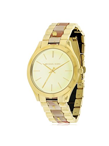 Shop Authentic Michael Kors Slim Runway Gold Dial Two Tone Steel Strap Watch for Women - MK4300 - Luxxuri