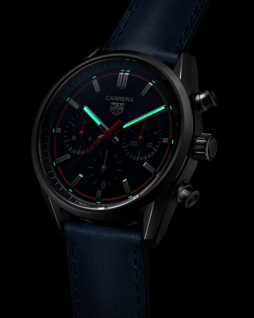  Shop Authentic Tag Heuer Carrera Chronograph Blue Dial Blue Leather Strap Watch for Men - CBN201D.FC6543 - Luxxuri