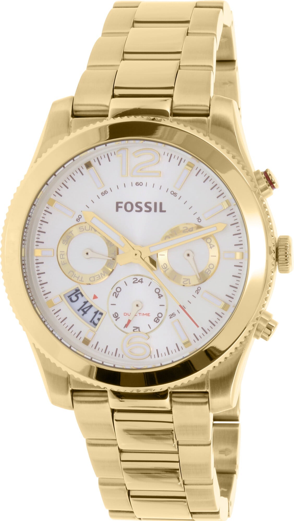  Shop Authentic Fossil Boyfriend Gold Dial Gold Steel Strap Watch for Women - ES3884 - Luxxuri