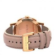  Shop Authentic Burberry Chronograph Rose Gold Dial Beige Leather Strap Watch for Women - BU9704 - Luxxuri