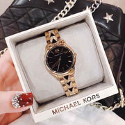  Shop Authentic Michael Kors Runway Mercer Quartz Black Dial Two Tone Steel Strap Watch For Women - MK6672 - Luxxuri